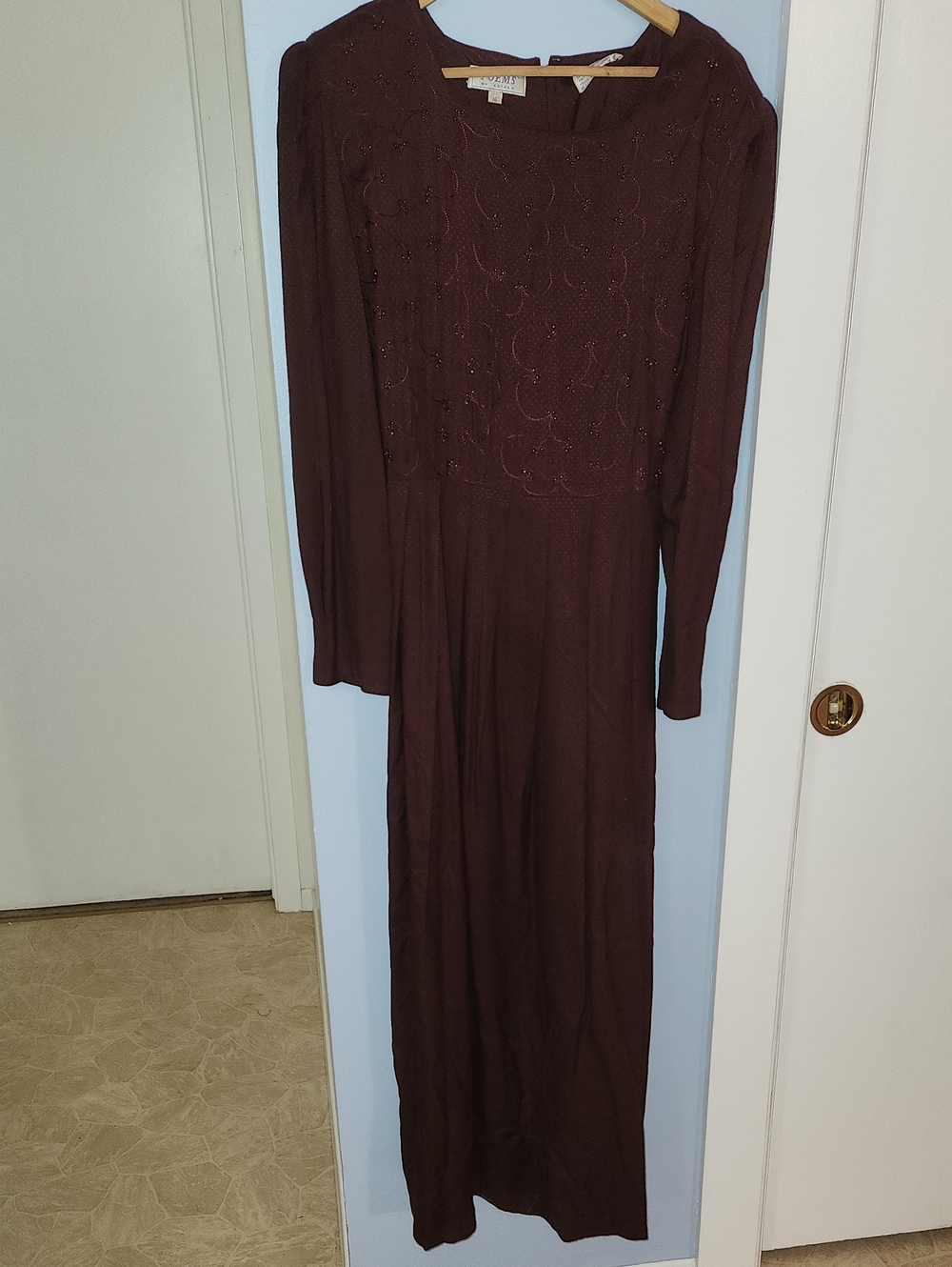 Wine Red Beaded Dress